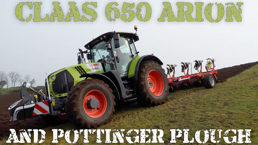 Claas 650 Arion and Pottinger Plough