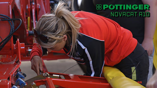 Kirstie Gets a Crash Course on the Pottinger Novacat A10 Mowers