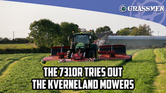 DonkeyCam - The 7310R tries out the Kverneland mowers