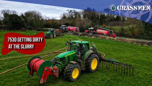 John Deere 7530 Getting Dirty at the Slurry!