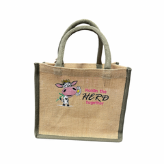 "Holdin the Herd Together" Mini Jute Bag (Add personalised year)