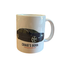 "Craig's Bora" White Ceramic Mug