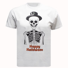 "GRASSMEN" Adults White Novelty Halloween T-Shirt