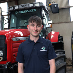 Massey 6290 & New Holland T7060 - Eat, Sleep, Chop, Repeat Design Navy Polo Shirt