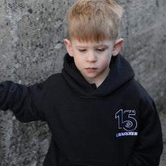 "15 Year's of GRASSMEN" Kids Black Anniversary Hoodie