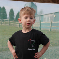 "15 Year's of GRASSMEN" Kids Unisex Black Anniversary T-Shirt