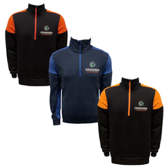 "GRASSMEN" Adults Prime Two Toned 1/4 Zip Sweater (Choose Colour)