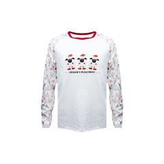 "GRASSMEN Season's Bleating's" Kids Grey & Red Reindeer Pyjamas