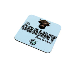 "This Granny loves her herd" Wooden Coaster