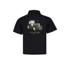 "GRASSMEN" John Deere 3650 Baby Donkey" Kids Black Polo Shirt