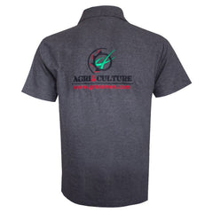 "AGRI is our CULTURE" Unisex Adults Charcoal Polo Shirt