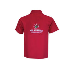 "GRASSMEN" Kids Red Polo Shirt