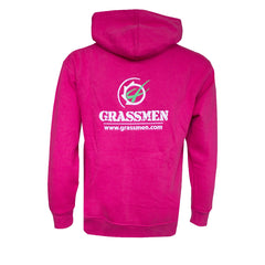 "GRASSMEN" Unisex Adults Pink Hoodie