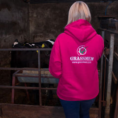 "GRASSMEN" Unisex Adults Pink Hoodie