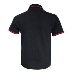 "G"GRASSMEN" Unisex Adults Two Toned Black & Red Polo Shirt