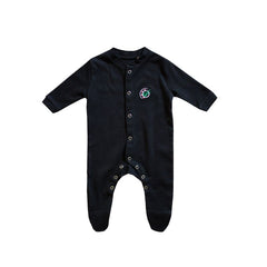 "GRASSMEN" Baby Grow Black