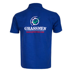 "GRASSMEN"Unisex Adults  Royal Blue Polo Shirt