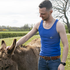 "GRASSMEN" Men's Tank Top Vest Royal Blue