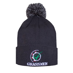 "GRASSMEN" Bobble Hat Charcoal Grey