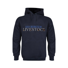 Easily Distracted By Livestock Unisex Adults Novelty Hoodie Choose Grassmen