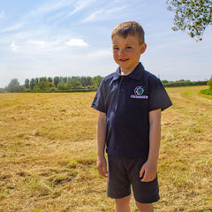 "Eat, Sleep, Chop, Repeat." Kids Navy Polo Shirt