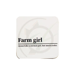 "Farm Girl" Wooden Coaster