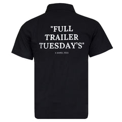 Novelty Polo Shirt Black "Full Trailer Tuesday"