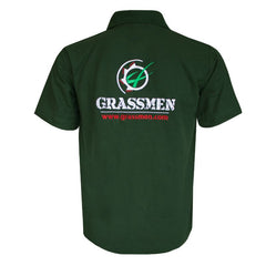 "GRASSMEN" Unisex Adults Bottle Green Polo Shirt