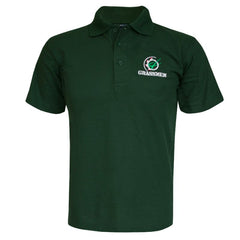 "GRASSMEN" Unisex Adults Bottle Green Polo Shirt