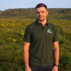 "GRASSMEN" Unisex Adults Bottle Green Polo Shirt