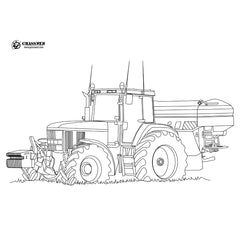 "John Deere & Sower" Colouring Page