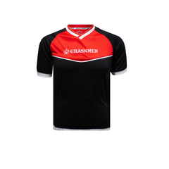 "GRASSMEN" Kids Red & Black Kids Rugby Top