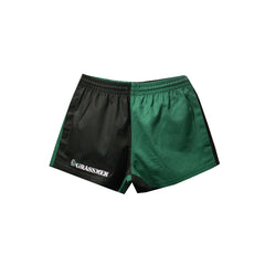 "GRASSMEN" Harlequin Two Toned Shorts Kids black & Green