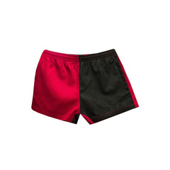 "GRASSMEN" Harlequin Two Toned Shorts Kids Black & Red