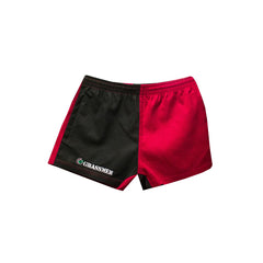 "GRASSMEN" Harlequin Two Toned Shorts Kids Black & Red