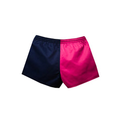 "GRASSMEN" Harlequin Two Toned Shorts Kids Navy & Pink