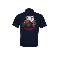 "Massey Ferguson 6290" Kids Navy Polo Shirt DTF Print