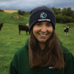 "GRASSMEN" Beanie Hat Navy