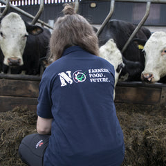 "NO FARMERS. NO FOOD. NO FUTURE." Unisex Kids Navy Polo Shirt