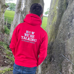 "Now We're Talking" Unisex Adults Red Hoodie