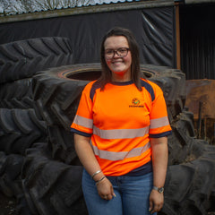 "GRASSMEN" Unisex Adults Hi-Vis T-Shirt Orange