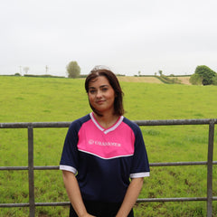 "GRASSMEN" Kids Pink & Navy Kids Rugby Top