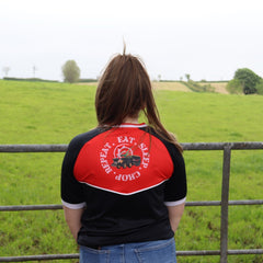 "GRASSMEN" Kids Red & Black Kids Rugby Top